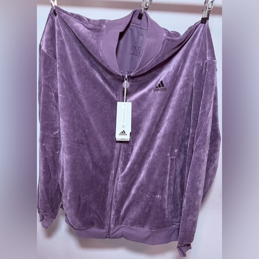 Adidas Deep Purple Velour Jacket